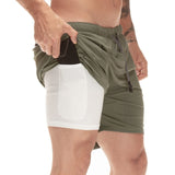 Men 2 in 1 Quick Dry Training Shorts