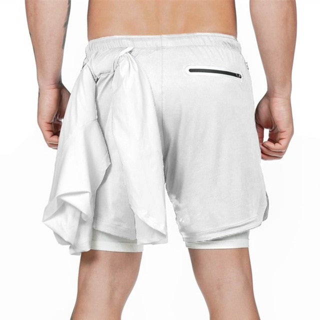 Men 2 in 1 Quick Dry Training Shorts