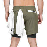 Men 2 in 1 Quick Dry Training Shorts