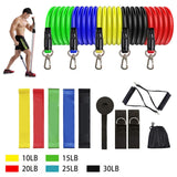 Resistance Bands Set Exercise Bands with Door Anchor Legs Ankle Straps for Resistance Training Physical Therapy Home Workouts