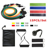Resistance Bands Set Exercise Bands with Door Anchor Legs Ankle Straps for Resistance Training Physical Therapy Home Workouts