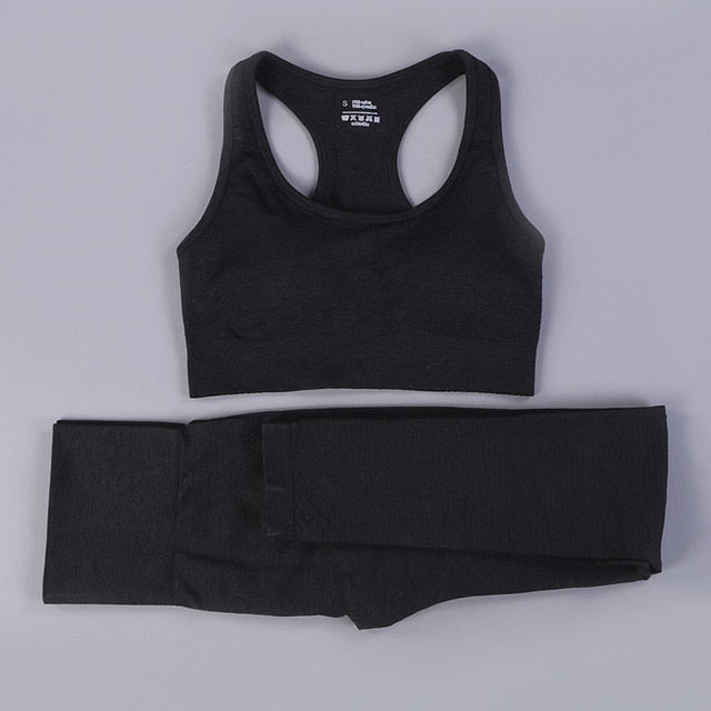 Seamless Yoga Fitness High Waist Set Outfits