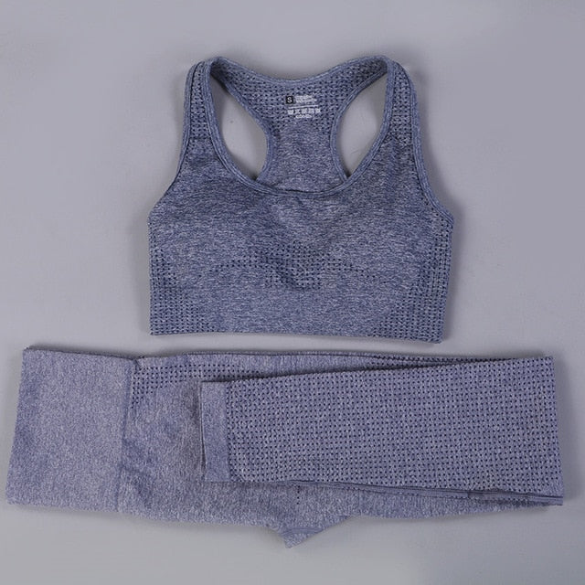 Seamless Yoga Fitness High Waist Set Outfits