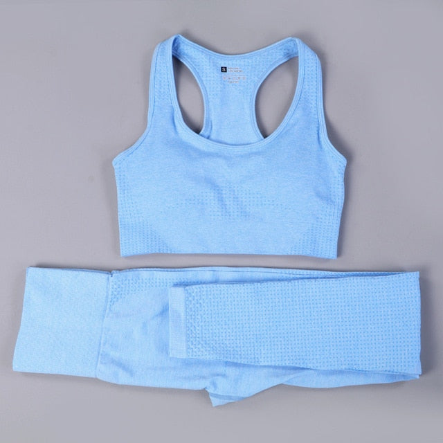 Seamless Yoga Fitness High Waist Set Outfits