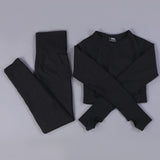 Seamless Yoga Fitness High Waist Set Outfits