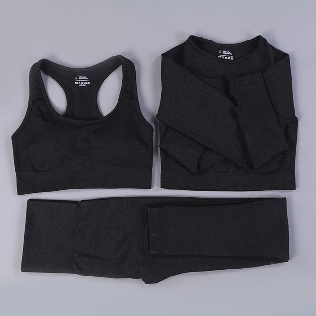Seamless Yoga Fitness High Waist Set Outfits