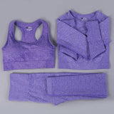 Seamless Yoga Fitness High Waist Set Outfits