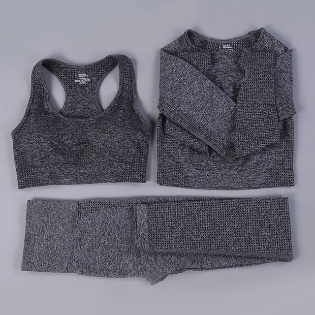 Seamless Yoga Fitness High Waist Set Outfits
