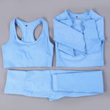 Seamless Yoga Fitness High Waist Set Outfits